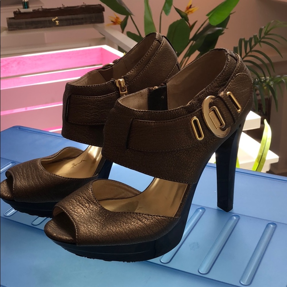 Michael Kors gold platform sandal
